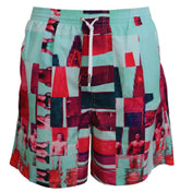 Dsquared² Multicolor Printed Beachwear Shorts Swimwear